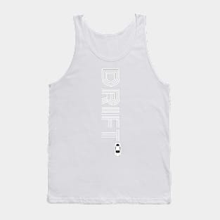 Drift Print White Vertical Tank Top